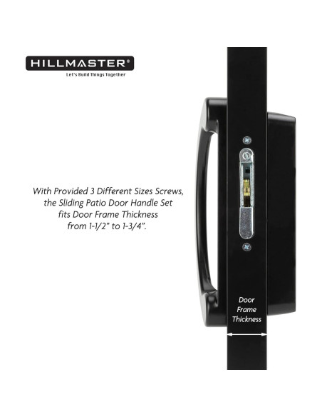 Juego de Manijas para Puerta de Patio HILLMASTER Negro 45