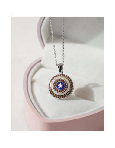 Collar Escudo del Capitán América - Plata Esterlina 925