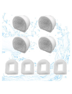 Filtros de Reemplazo para Fuente de Mascotas Ukulork - 8 Piezas