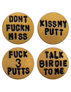 Marcador de Pelota de Golf Divertido Genérico 4 Piezas Marrón