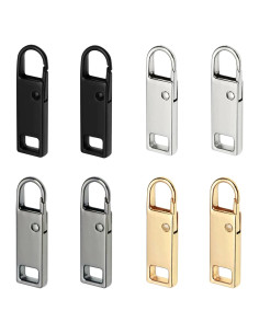 Tiradores de Cremallera Urmspst 8 Piezas Metal 4 Colores
