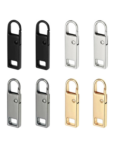 Tiradores de Cremallera Urmspst 8 Piezas Metal 4 Colores