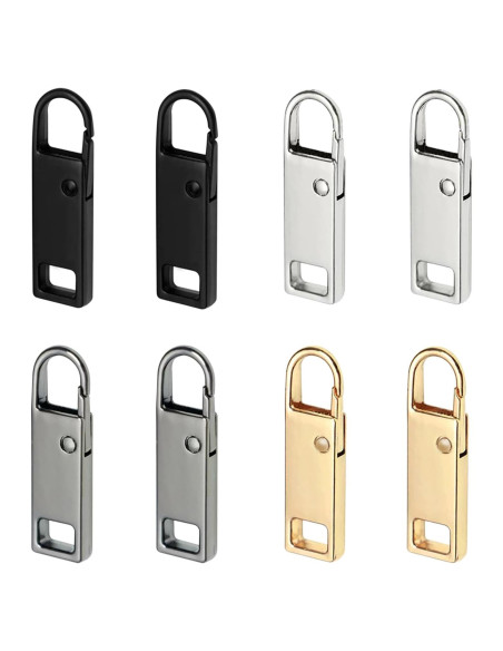 Tiradores de Cremallera Urmspst 8 Piezas Metal 4 Colores