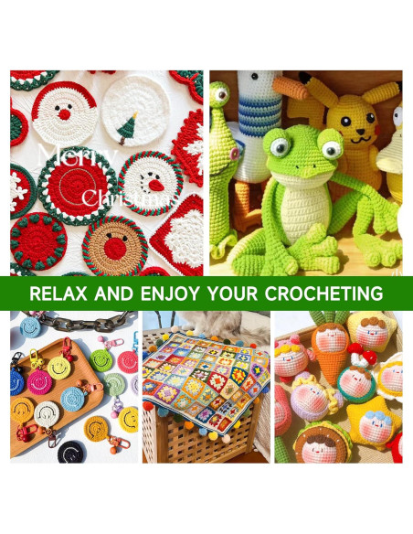 Kit de Ganchos de Crochet Inscraft 67 Pcs con Mangos Ergonómicos