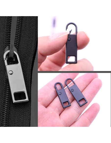 Tiradores de Cremallera Urmspst 8 Piezas Metal 4 Colores