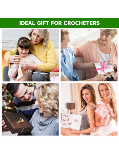 Kit de Ganchos de Crochet Inscraft 67 Pcs con Mangos Ergonómicos
