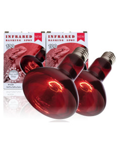 Bombilla de Calor Roja Infrarroja ReptiKing 100W Paquete de 2