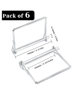 Paquete de 6 Pasadores Cuadrados para Remolque PINAILER 2