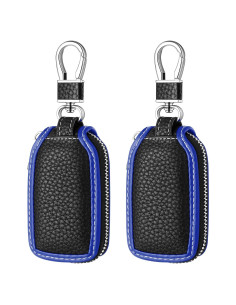 Funda de Llave de Coche Frienda 2 Piezas Cuero Azul