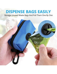 Dispensador de Bolsas de Poop para Perro Hilihali Azul 2