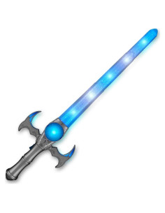 Espada de Juguete Medieval LED Azul y Blanca 62 cm FlashingBlinkyLights