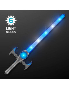 Espada de Juguete Medieval LED Azul y Blanca 62 cm FlashingBlinkyLights 2