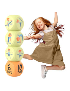 Dados de Ejercicio Skywin para Niños - Fitness Divertido 6 Caras