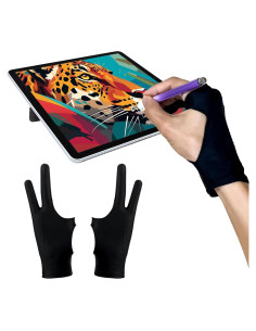 Guantes de Dibujo Digital AmberVec - 2 Paquetes, Tamaño L