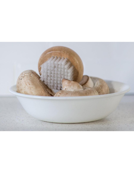 Cepillo para Champiñones de Madera Fox Run con Cerdas Suaves