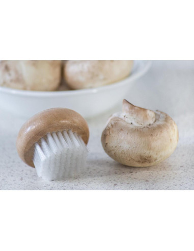 Cepillo para Champiñones de Madera Fox Run con Cerdas Suaves