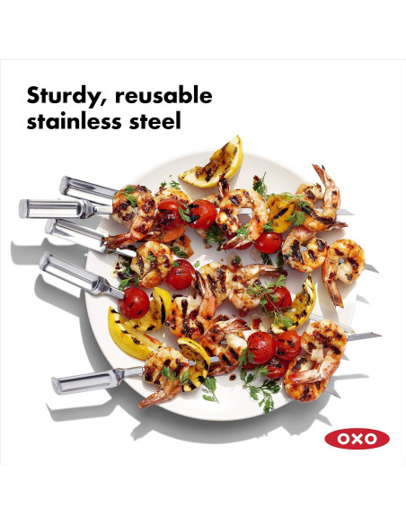 Set de 6 Pinchos de Acero Inoxidable OXO Good Grips