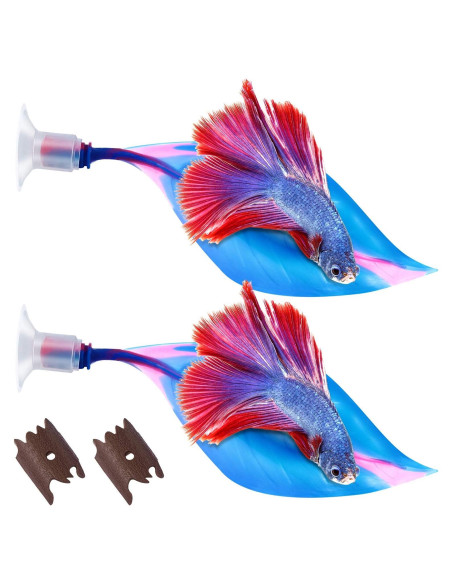 Hamaca de Silicona para Peces Betta WILLBOND - 2 Piezas Azul