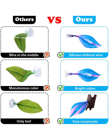 Hamaca de Silicona para Peces Betta WILLBOND - 2 Piezas Azul