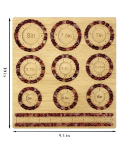 Tablero de cuentas NOAVAOL de bambú 25.4x24 cm para joyas 2