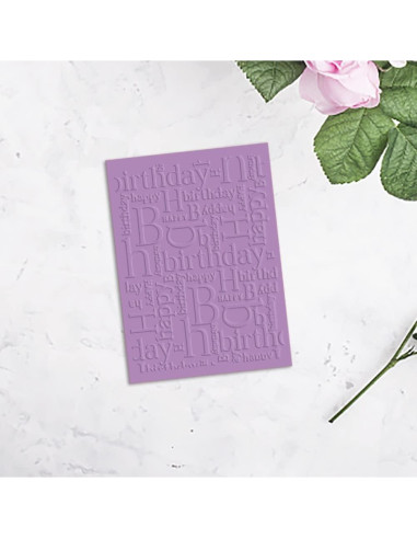 Carpeta de Embossing 3D Hying Feliz Cumpleaños 14.5x10.5cm