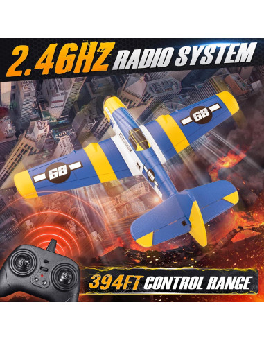 Avión RC BEZGAR Z61 con Giroscopio y Luces LED