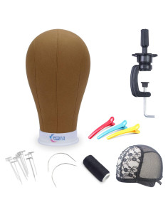 Cabeza de Peluca Eerya 21 Pulgadas Marrón con Soporte