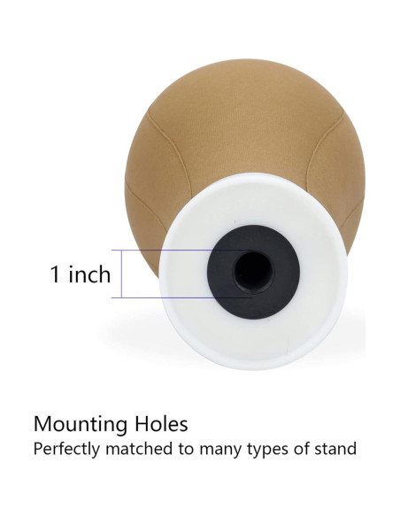 Cabeza de Peluca Eerya 21 Pulgadas Marrón con Soporte