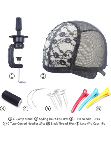 Cabeza de Peluca Eerya 21 Pulgadas Marrón con Soporte