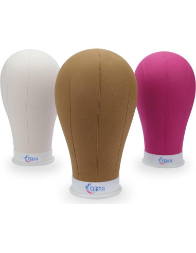 Cabeza de Peluca Eerya 21 Pulgadas Marrón con Soporte