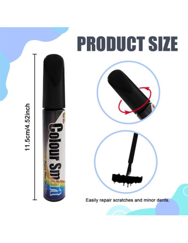 Bolígrafo de Pintura de Retoque QZTYTY Negro 11.8 ml