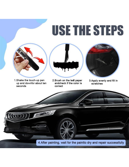 Bolígrafo de Pintura de Retoque QZTYTY Negro 11.8 ml