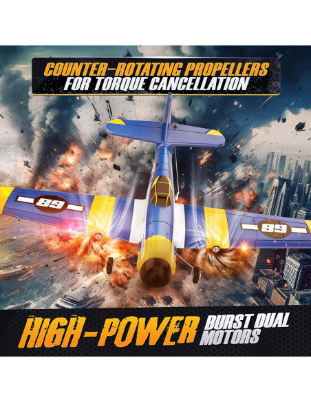 Avión RC BEZGAR Z61 con Giroscopio y Luces LED