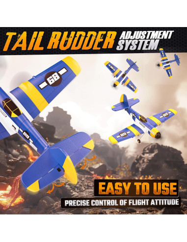 Avión RC BEZGAR Z61 con Giroscopio y Luces LED