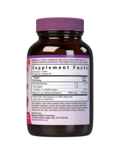 Tabletas Masticables de Vitamina B12 Bluebonnet 5000 mcg - Sabor Frambuesa - 60 Unidades 2