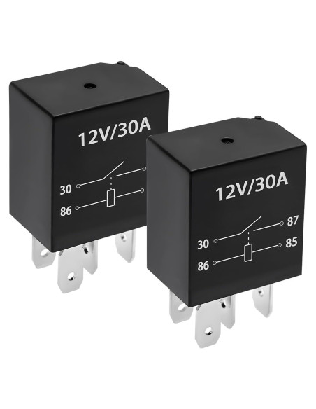 Relé de Arranque 4 Pines 12V 30A Ohleats - 2 Unidades