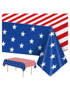 Paquete de 2 Manteles Patrióticos Litmitfu 137x274 cm