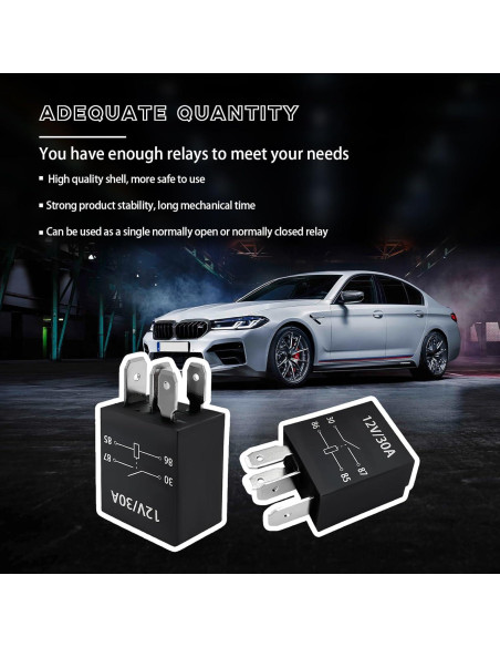 Relé de Arranque 4 Pines 12V 30A Ohleats - 2 Unidades