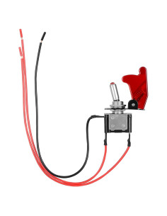 Interruptor de Palanca DC 20A 12V Minyu con LED Rojo y Tapa Impermeable