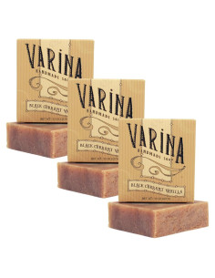 Jabón Natural Varina de Grosella Negra y Vainilla - 3 Unidades
