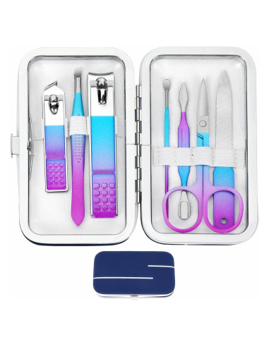 Juego de Manicura 7 Piezas Feiworui con Estuche Portátil