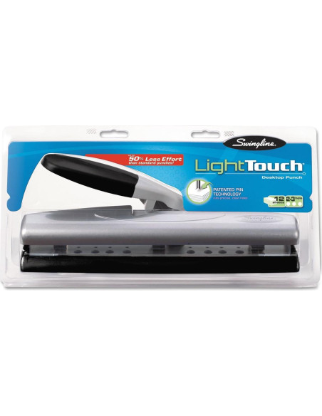 Perforadora de Escritorio Swingline LightTouch 12 Hojas 2-3 Agujeros
