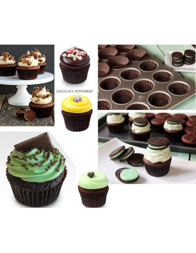 Forros para Cupcakes Estándar GiFBERA 400 Pcs Marrón