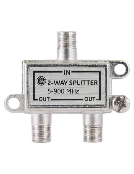 Divisor Coaxial GE 2 Vías 5-900 MHz Compatible RG59 RG6