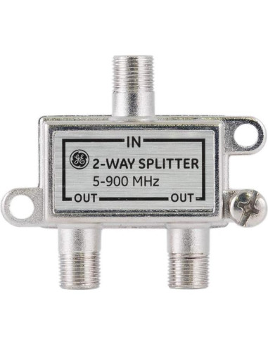 Divisor Coaxial GE 2 Vías 5-900 MHz Compatible RG59 RG6