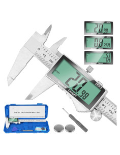 Calibrador Digital 15 cm Jiavarry Acero Inoxidable Pantalla LCD