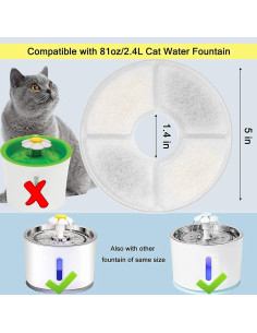 Filtros de Agua para Mascotas Monsin - 8 Filtros + 4 Esponjas 2