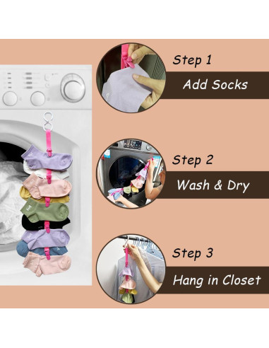 Clip de Lavandería Multifuncional Josuyofo para Calcetines - 2 Pcs