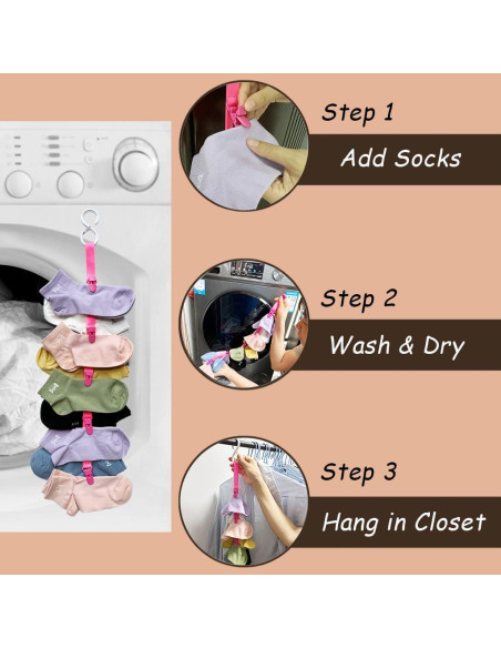 Clip de Lavandería Multifuncional Josuyofo para Calcetines - 2 Pcs