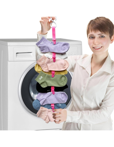 Clip de Lavandería Multifuncional Josuyofo para Calcetines - 2 Pcs